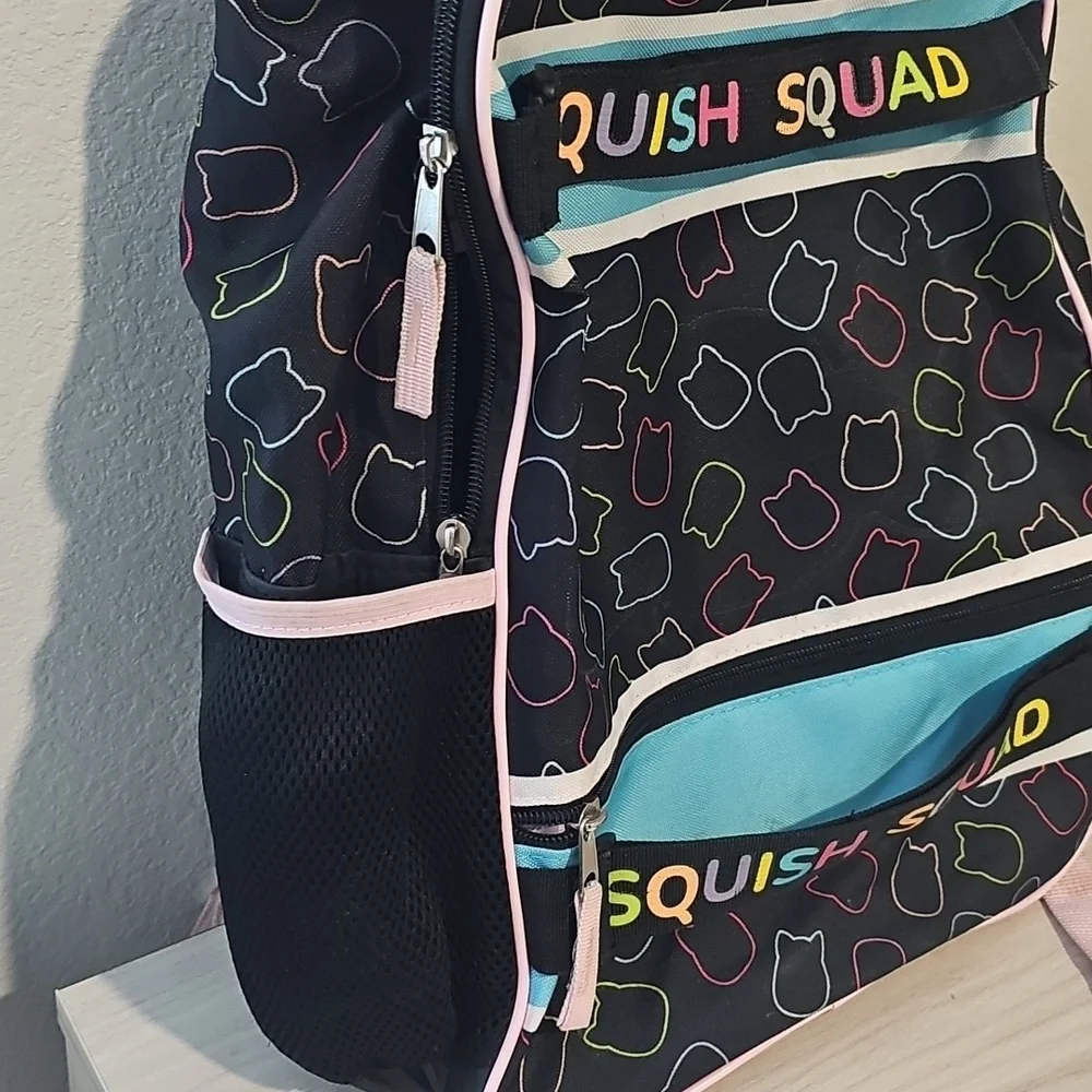 Squishmallows Black and Multicolor Backpack